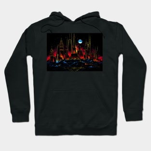 Paris Cyber Gothic Vision A Cyberpunk Gothic Cityscape Hoodie